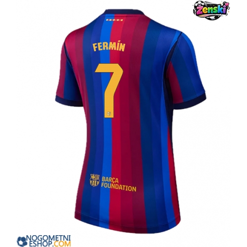 Ženski Nogometni dresi Barcelona Fermin Lopez #7 Domači 2026-27 Kratek Rokav